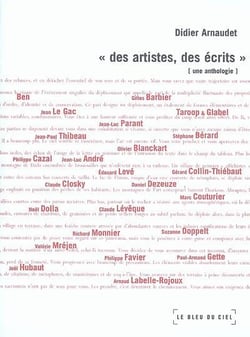 "des artistes, des ecrits", une anthologie