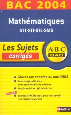 Bac 2003/2004 maths stt/sti/stl/sms 7 c