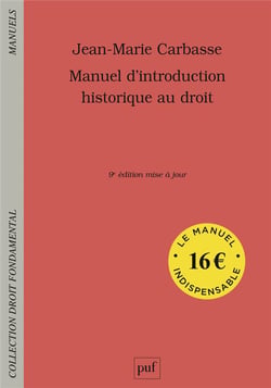 Manuel d'introduction historique au droit (9e édition)