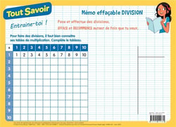 Tout savoir - mémo effacable division