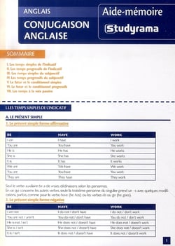 Conjugaison anglaise