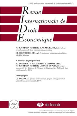 Revue internationale de droit économique n.2012/2