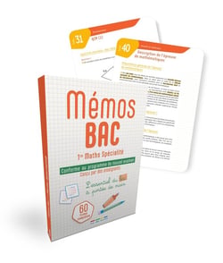 Mémos Bac : Maths - 1re Spécialité : L'essentiel à portée de main !