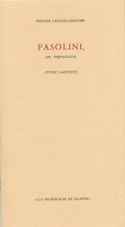 Pasolini, une improvisation