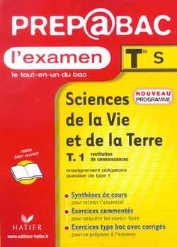 Svt t.1 - restitution de connaissances - terminale s