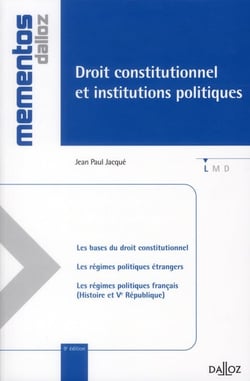 DROIT CONSTITUTIONNEL ET INSTITUTIONS POLITIQUES