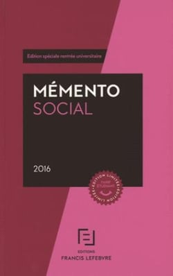 MEMENTO SOCIAL ETUDIANTS 2016
