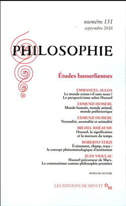 Revue Philosophie n.131 : études husserliennes