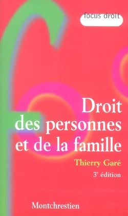 Droit des personnes et de la famille - 3eme edition (3E EDITION)