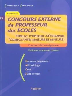 Concours externe de professeur des ecoles - epreuve d'histoire-geographie (2e edition)