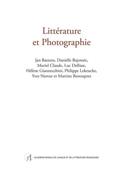 Littérature et Photographie
