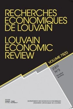 Revue recherches économiques de Louvain n.75/3