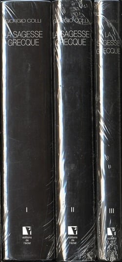 La sagesse grecque t.1 à t.3