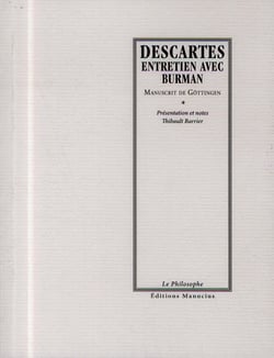 Entretien avec Burman - manuscrit de Göttingen