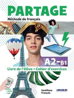 Partage a2/b1 - livre + cahier - santillana