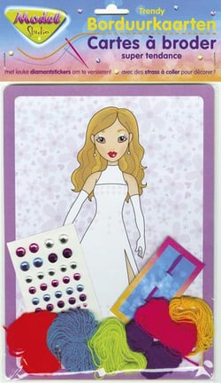 CARTES A BRODER SUPER TENDANCE - MODEL STUDIO PACK DE 3