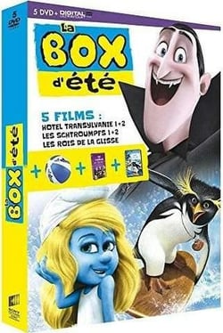 La Box d'été - 5 films: Hôtel Transylvanie 1 + 2 - Les Schtroumpfs 1 + 2 - Les rois de la glisse