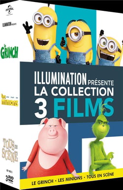 Illumination présente - Collection 3 films : Le Grinch + Les Minions + Tous en scène