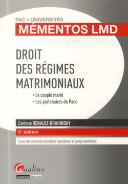 Mementos lmd droit des regimes matrimoniaux, 5eme edition