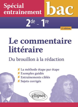 Spécial entraînement : Le commentaire littéraire - Du brouillon à la rédaction - 2de - 1re (2e édition)