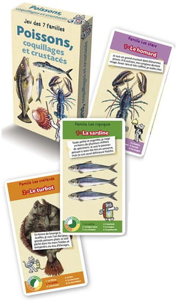 Poissons coquillages et crustaces jeu des 7 familles