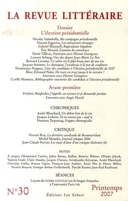 La revue litteraire n 30 mars 2007