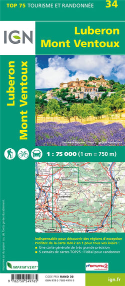 Top75034 Luberon/Mont Ventoux 1/75.000