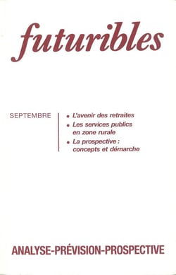 Futuribles 179, septembre 1993. l'avenir des retraites - les services publics en zone rurale