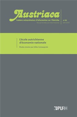 Austriaca, n° 90/juin 2020 : L'école autrichienne d'économie nationale