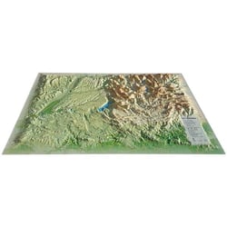 Carte en relief du Verdon