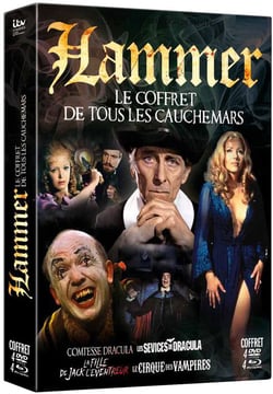 Hammer : Le coffret de tous les cauchemars : Comtesse Dracula + Les sévices de Dracula + La fille de Jack l'éventreur + Le cirque des vampires