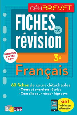 DEFIBREVET - FICHES DE REVISION : français - 3e (édition 2018)