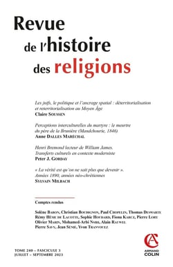 Revue de l'histoire des religions n.240/3 : juillet-septembre 2023