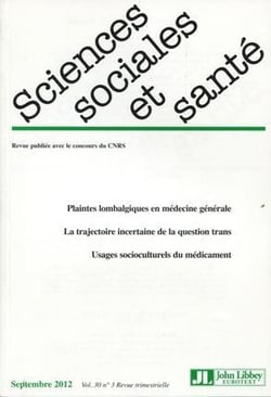 Revue sciences sociales et sante n.30 - 3 - plaintes lobalgiques en médecine générale - la trajectoire incertaine de la question trans - usages socioculturels du médicament