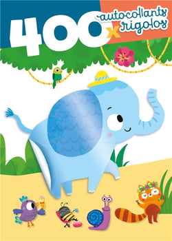 Couverture bleu elephant 400 autocollants