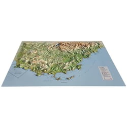 Carte en relief du Var