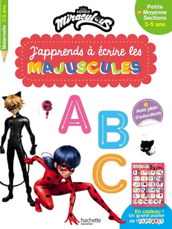 Miraculous - J'apprends à écrire les majuscules PS - MS (3-5 ans)