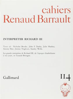 Cahiers renaud barrault - interpreter richard iii