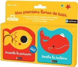 Mes premiers livres de bain : Berthe la baleine - Anatole le poisson