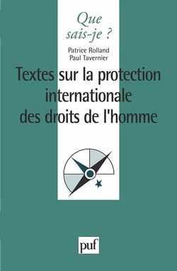 Textes sur la protection internationale des droits de l'homme