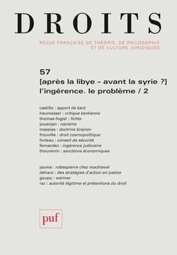 Revue Droits n.57 : après la Libye, avant la Syrie ?
