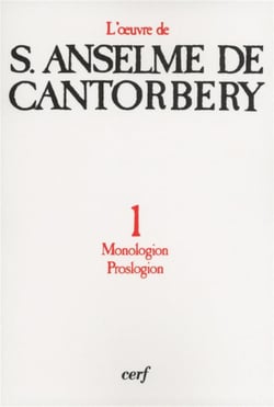 Monologion - Proslogion - tome 1