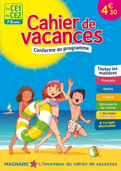 Cahier de vacances, du CE1 au CE2, éd. 2017
