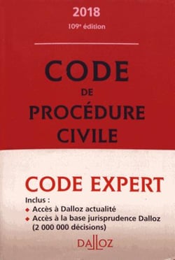 CODE DALLOZ EXPERT - CODE DE PROCEDURE CIVILE 2018