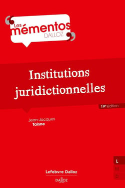 Institutions juridictionnelles (19e édition)