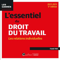 L'essentiel du droit du travail : les relations individuelles - une présentation complète et à jour du travail applicable en 2022 (5e édition)