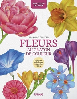 Fleurs au crayon de couleur : Modèles, techniques & tutoriel vidéo