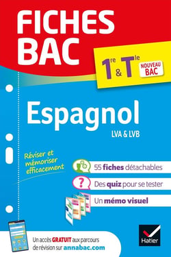 Fiches bac Tome 12 : espagnol LVA & LVB - 1re, terminale