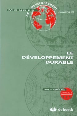 Mondes en développement n.121 : le développement durable