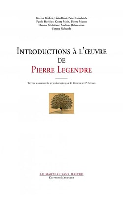 Une introduction à la philosophie de Pierre Legendre